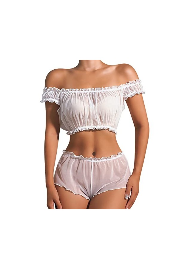 Body Femme Sexy Chic Lingerie en Maille Sexy Transparent Teddy Sexy Lingerie Coquine Bodusuit Femme Ensemble Lingerie Femme 2