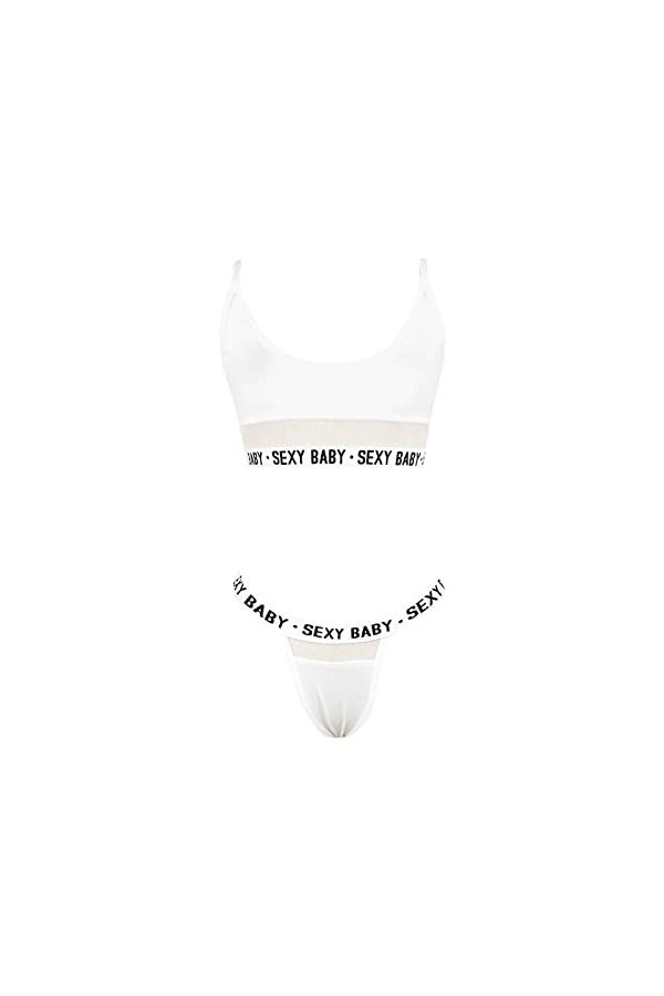 Body Femme Sexy Chic Ensemble Lingerie Femme Transparent avec Lettres Sexy Teddy Lingerie Tenu Sexy Coquine Hot Chemises De N