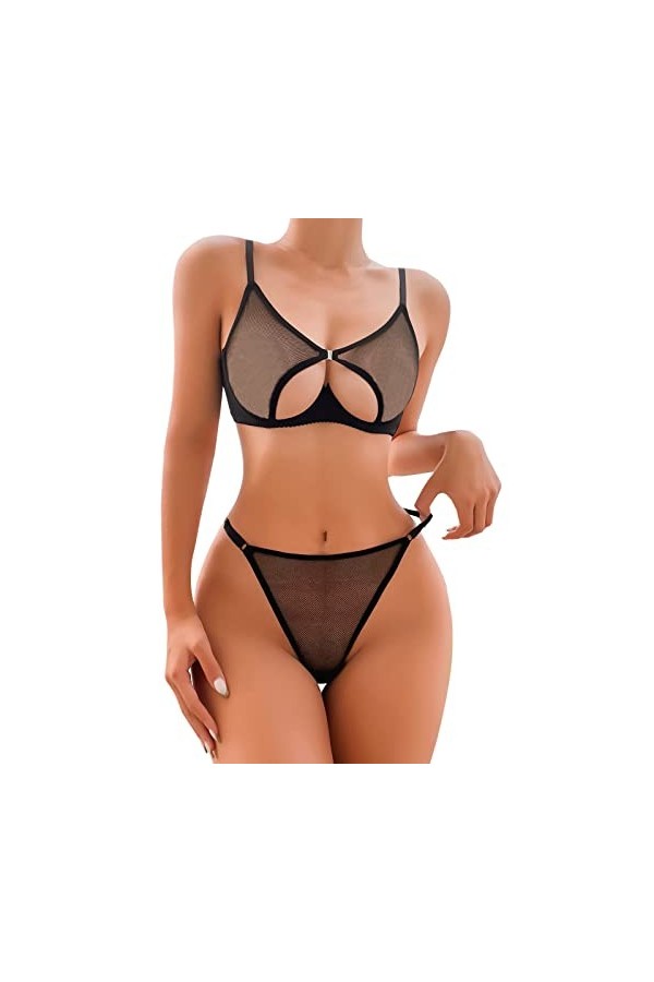 Lingerie Sexy Femme Coquine Hot Ensemble Lingerie Transparent Sexy Lingerie Tulle Teddy Lingerie Collant Femme Nuisette Sexy 