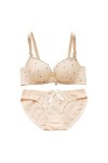 liaddkv Ensemble de lingerie sexy en dentelle douce pour femme, lingerie transparente, dentelle florale, armatures, soutien-g