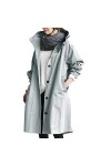RYTEJFES Ponchos de pluie pour femme - Imperméable - Jetable - Veste de mi-saison - Veste softshell - Coupe-vent - Coupe-vent