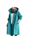 RYTEJFES Ponchos de pluie pour femme - Imperméable - Jetable - Veste de mi-saison - Veste softshell - Coupe-vent - Coupe-vent