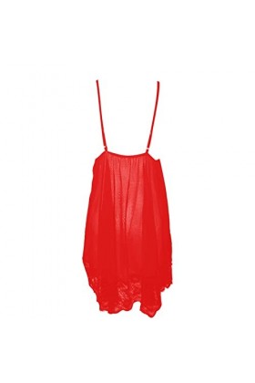 Sous-vêtement amusant pour femme, grande taille, transparent, sexy, dentelle, vêtements de nuit à la maison, lingerie en mail