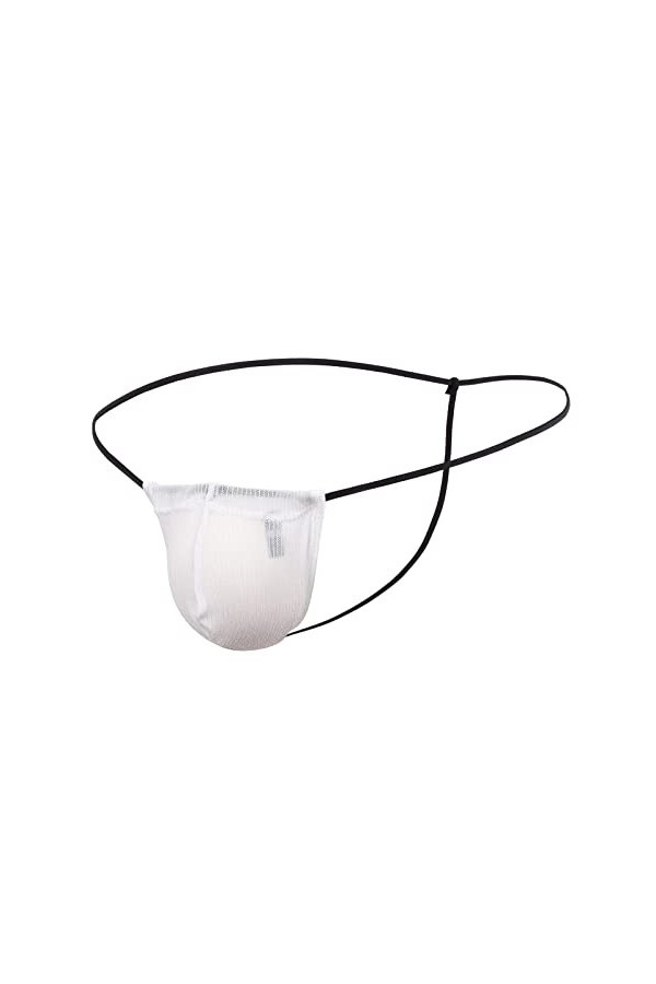 Knickers Ride Up Sous-vêtement sexy pour homme, Blanc., M