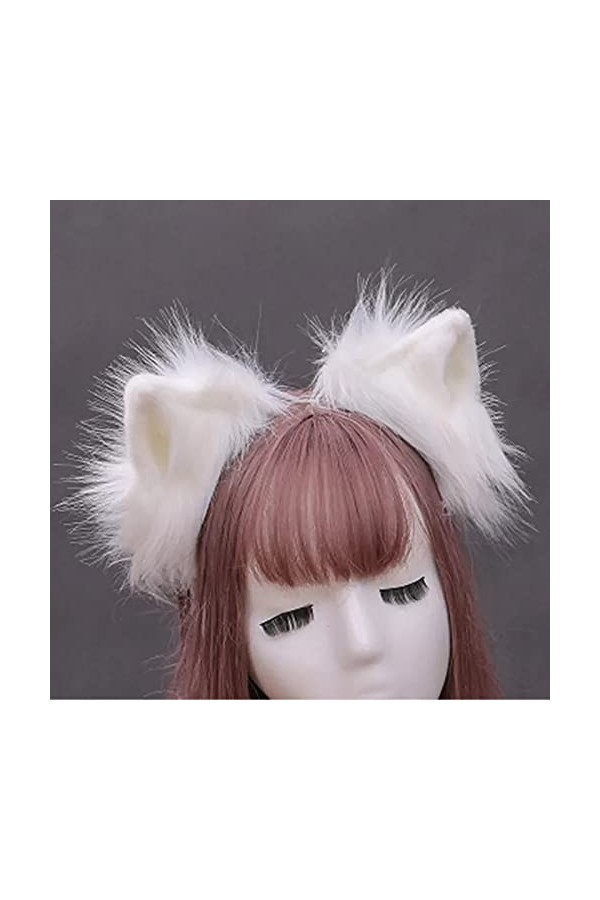 YINSHENG Belle déguisement fête Oreilles de Chat Bandeau Cosplay Longues Oreilles de Renard Anime Dames Sexy secrétaire Profe