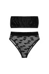 LuckycatDD Mesdames Mode Sexy Belle Lingerie Velours en Forme de Coeur Ensemble de sous-vêtements en Maille