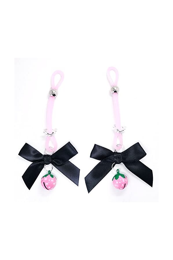 Lingerie Uniformes Accessoires Bow Pink Bell Clips