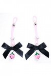 Lingerie Uniformes Accessoires Bow Pink Bell Clips