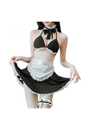 Servant Costumes Cute Lingerie Women Dress Cosplay Play Sexy Women Belle en Lingerie Black, One Size 