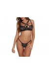 mdtep Grande Taille des Femmes Belle Lingerie Sexy Sexy Transparent Bra Culture Set Jupon des Dames Color : Black, Size : Me