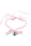 GDhgfDS Belle Dentelle Bowknot Cloche Ras du Cou Doux Stretch Noir Blanc Réglable Collier Mignon Femmes Filles Collier Sexy B