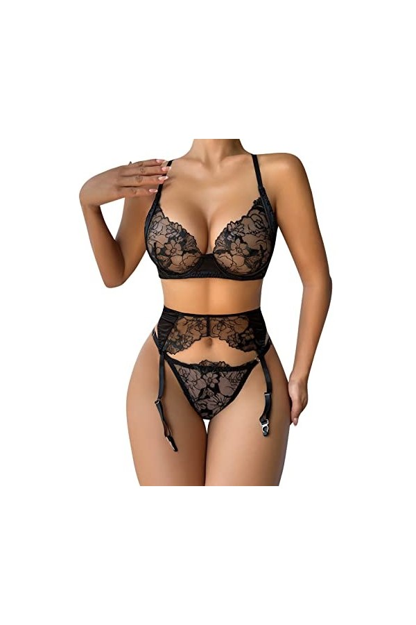 Femme Sexy Ensemble Lingerie G-String 2023 Soutien supérieur à la mode et sexy pour femmes avec petite poitrine et anneau en 