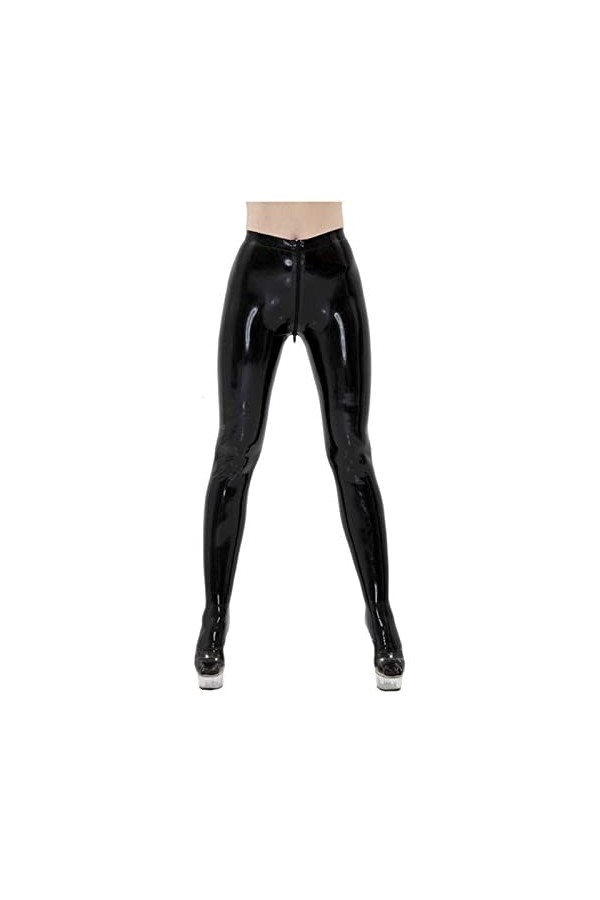 Latex Caoutchouc 0.40mm Pantalon Jeans Pantalon Zipper Catsuit Costume sexy