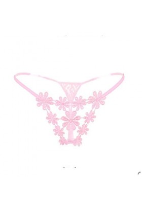 Zhangmeiren sous-vêtement Sexy for Femmes Transparent, sans Trace, String Creux Chaud, Taille Basse, sous-vêtement for Femme 
