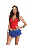 Lingerie Sexy Femme Coquine Deluxe Adulte Wonder Woman Costume Sexy Super Hero Déguisements Halloween Costumes pour Femmes-B_