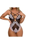 liaddkv lingerie sexy pour femme dentelle florale body lingerie siamoise lingerie profonde v sous-vêtements japonais lingerie