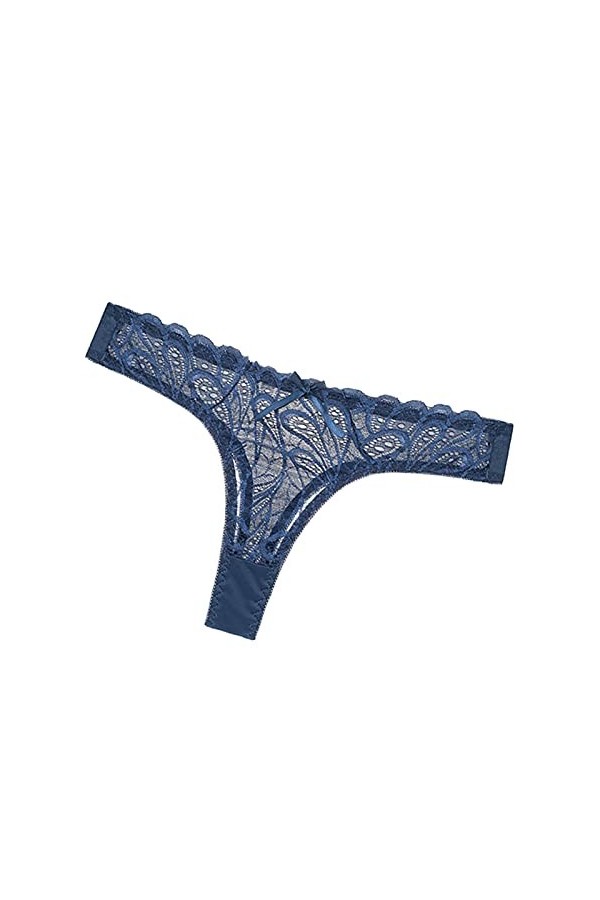 liaddkv Femmes en dentelle sexy en coton creux chaud à travers la taille culotte, culotte basse combinaison lingerie sexy, No