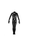 Latex Catsuit Caoutchouc Hommes Long Slevees Noir Double Couche Costume 0.4mm Taille