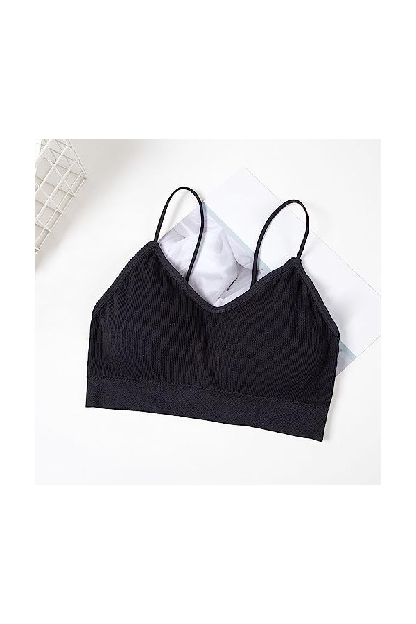 Lingerie Femme Sexy Ensemble Homme Sexy Hot y23k Femmes Couleur Unie Fil Tube Haut Coussin de Poitrine Belle Sangle Fronde so