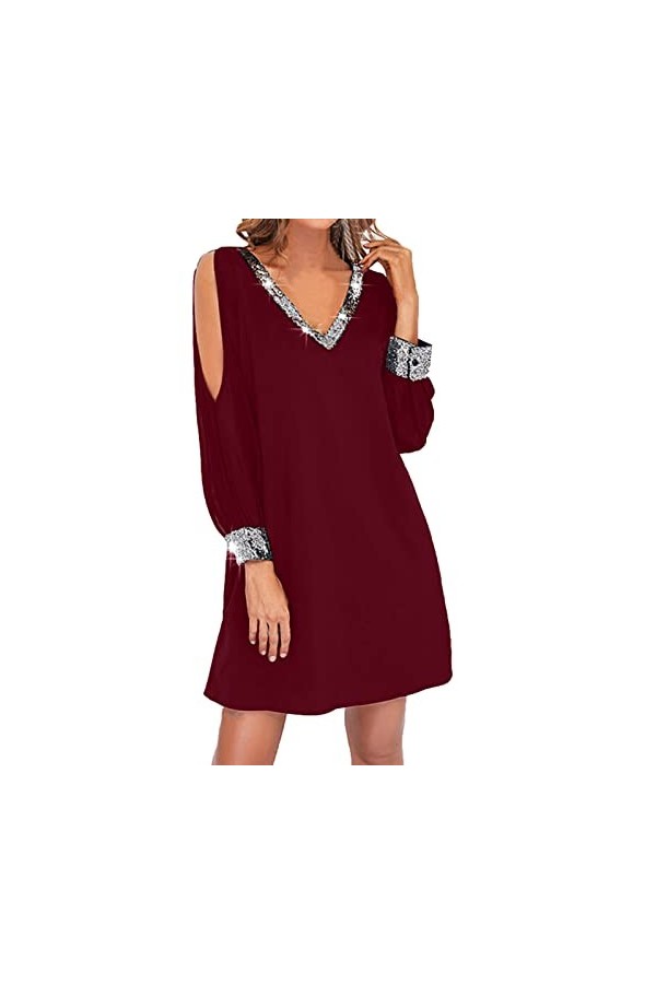 HANXIULIN Robes pour Femmes Robes de soirée Scintillantes Robe Courte Sexy Élégante Robe Sexy Scintillante Robe de Noël