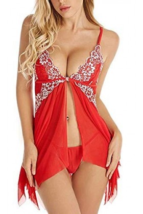 Érotisme Sexe Et Sensualité Ensembles De Pyjama Femme Sexy Lingerie De Nuit Sexy@L_Red