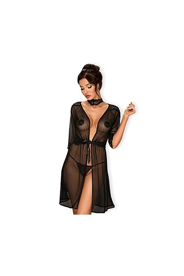 Obsessive Lucita Peignoir Noir L/XL