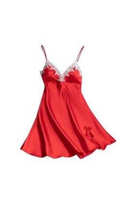 Pyjama chemise de nuit ensemble pour femme col en V vêtements dintérieur pyjama jupe robe ensemble chemise de nuit lingerie 