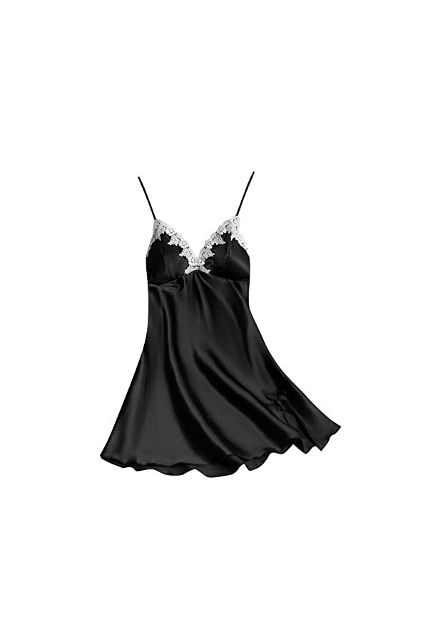 Pyjama chemise de nuit ensemble pour femme col en V vêtements dintérieur pyjama jupe robe ensemble chemise de nuit lingerie