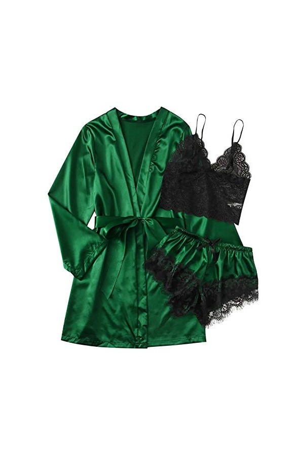 Pyjamas Damen Einfarbige Unterröcke Sexy Negligee große größe Sleepshirt V-AusschnittNegligee Nachthemd für Valentinstag Slee