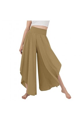 Pantalon pour femme - Mode automne 2023 - Vintage - Taille large - Style décontracté - Élastique - Léger - Taille basse - Ave