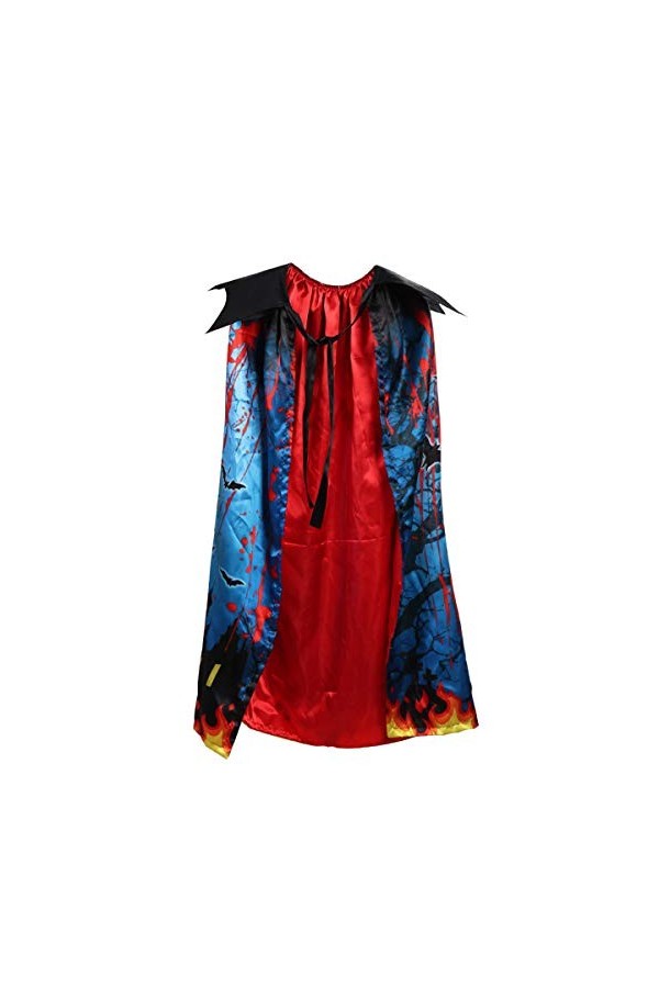 SOONHUA Cape de Velours à Capuche pour Enfants Halloween Cape Fantaisie de Noël Cape Double Couche pour Enfants de 5 à 14 Ans