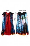 SOONHUA Cape de Velours à Capuche pour Enfants Halloween Cape Fantaisie de Noël Cape Double Couche pour Enfants de 5 à 14 Ans