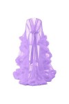 Femme Peignoir, Robe De Queue À Manches Évasées Sexy en Plumes pour Femmes/Ensemble Pyjama Peignoir Transparent Convient pour