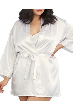 Dreamgirl Nuisette/Peignoir Couleur Blanc Taille 48/50 Taille Fabricant 3X/4X 