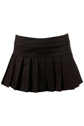 Cottelli Collection Mini Jupe Plissée , Noir, Taille XL