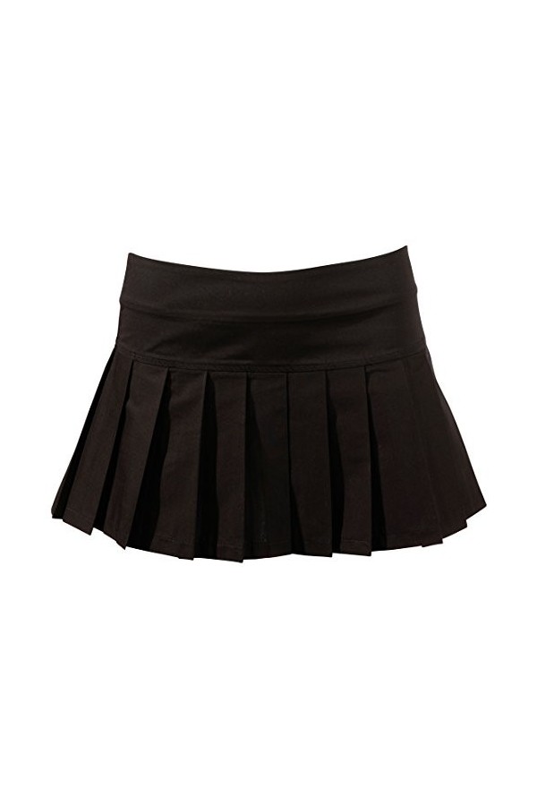 Cottelli Collection Mini Jupe Plissée , Noir, Taille XL