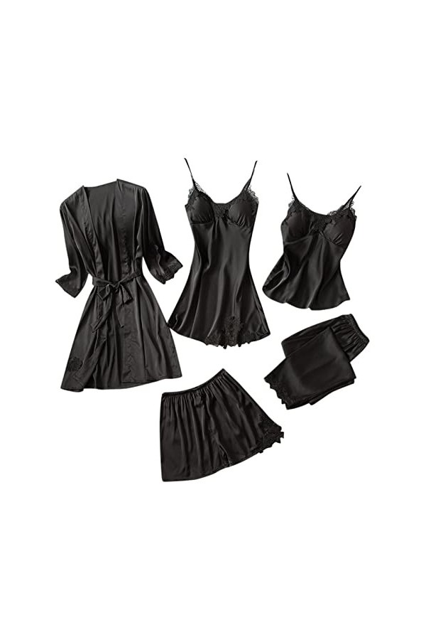 Chemise de nuit pour femme Col en V Sous-robe Sexy Chemise de nuit Vêtements de nuit Vêtements de nuit T-shirt douillet Dente