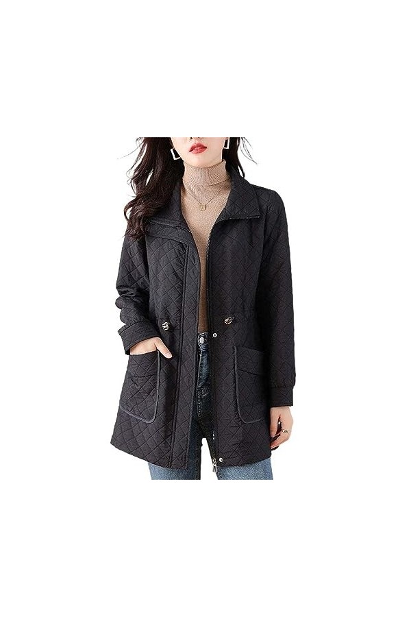 JYHBHMZG Trench Printemps et Automne Femmes Fermeture éclair Coréenne à la taille Manteau Femme Coupe-vent Femme Vêtements d