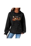 Fehploh Sweat à Capuche Graphique imprimé Citrouille pour Halloween, Thanksgiving, Style dentraînement pour Femme, Pull à Ca