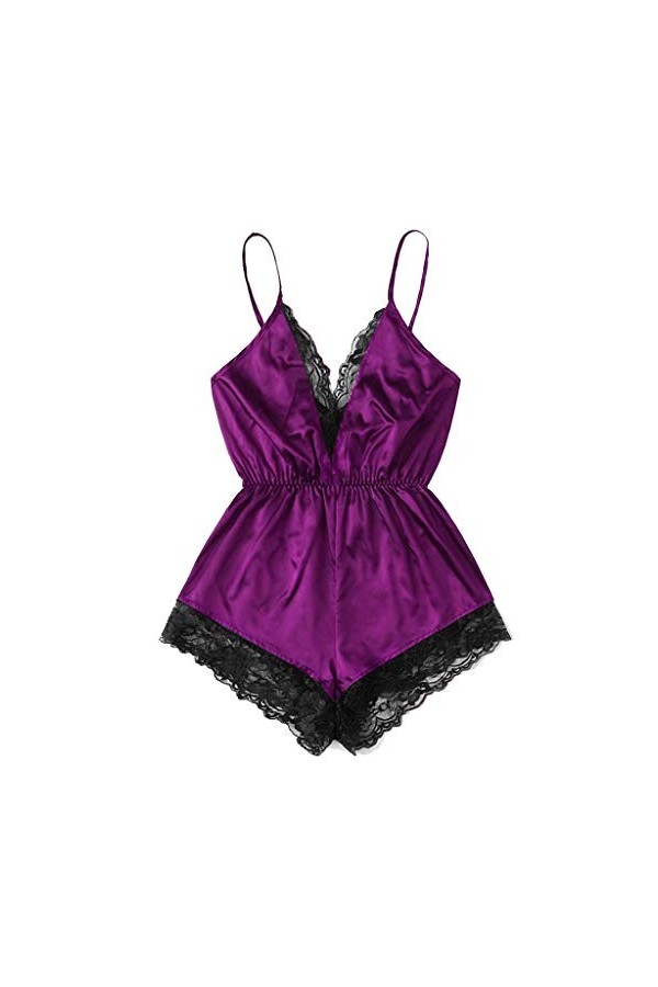 Robe de nuit sexy pour femme - En dentelle - Élégant et confortable - Style rétro - Style sportif - Avec porte-jarretelles, r
