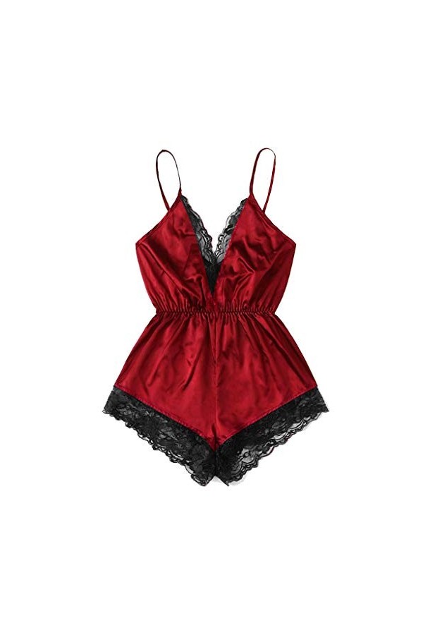 Robe de nuit sexy pour femme - En dentelle - Élégant et confortable - Style rétro - Style sportif - Avec porte-jarretelles, r
