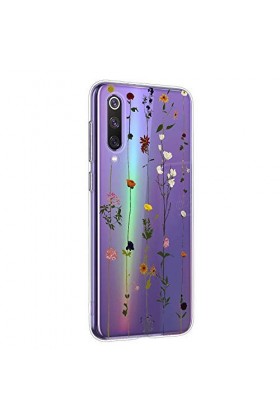 Oihxse Mandala Motif Case Compatible pour Huawei Honor 8C Coque Transparente Silicone TPU Souple Protection Etui Ultra Slim M