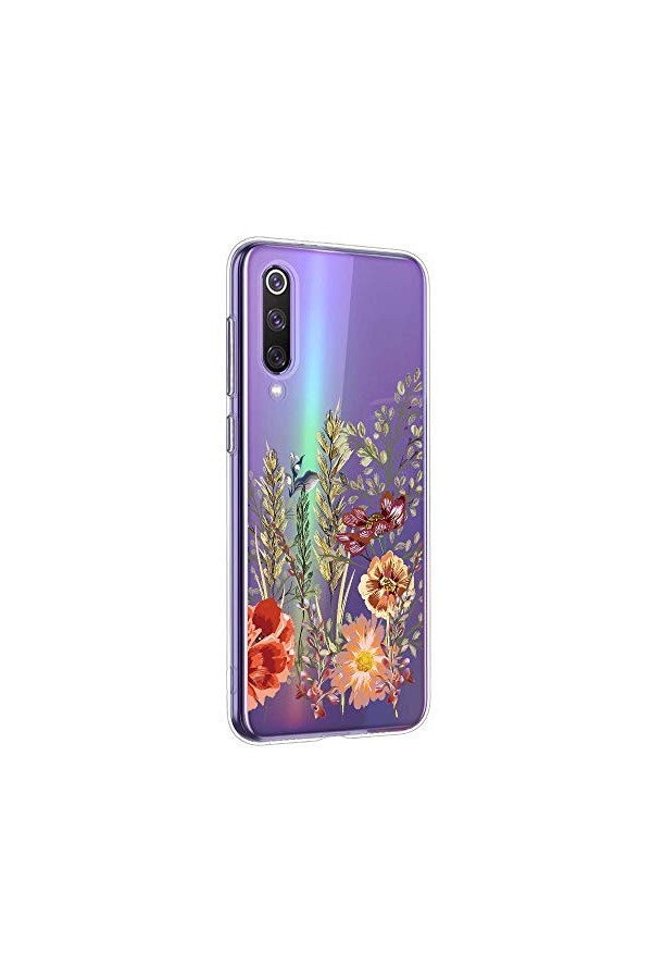 Oihxse Mandala Motif Case Compatible pour Huawei Honor 8C Coque Transparente Silicone TPU Souple Protection Etui Ultra Slim M