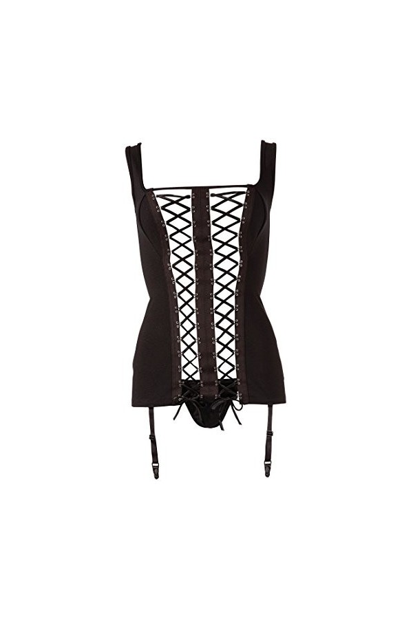 Shirley of Hollywood Mini Robe avec Deux Laçage en Noir S