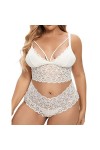 Blingko Ensemble Soutien Gorge Feminine 2 Pieces Sexy Grande Taille,Ensemble de Lingerie Push Up Ensemble sous Vêtements 2 Pi