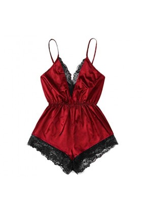 Robe de nuit sexy pour femme - En dentelle - Élégant et confortable - Style rétro - Style sportif - Avec porte-jarretelles, r