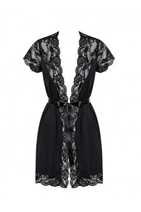 Obsessive M296 Peignoir pour femme - Noir - 42