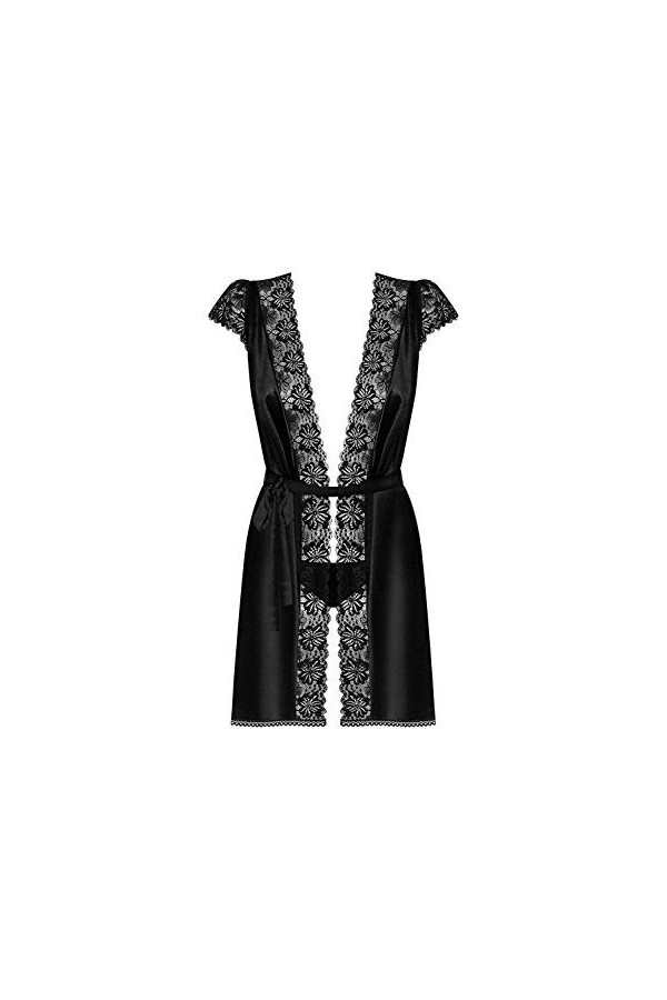 Obsessive Femme Peignoir Robe - Noir - 38