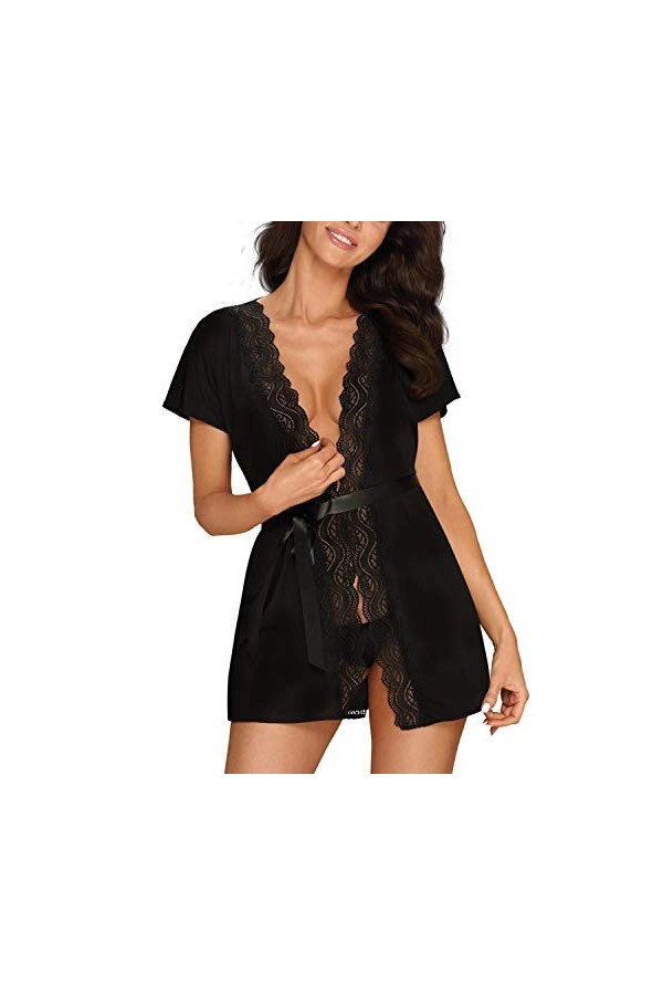 Obsessive Diyosa peignoir Noir L/XL