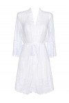 Axami Robe de chambre pour femme - Blanc - taille unique